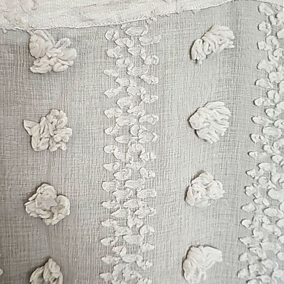 Polagram‎ -1925 Tulle Mesh Skirt Light Grey Midi Length Boho Balletcore Large - Picture 4 of 9